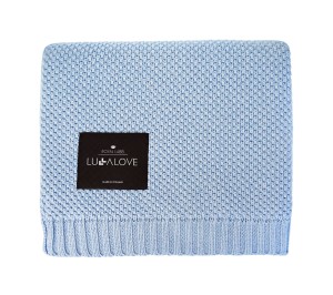 Bambusowy koc 80x100cm Baby Blue - Lullalove