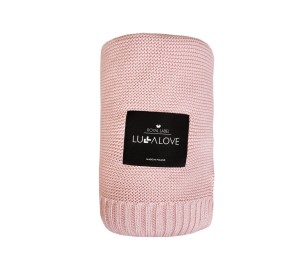 Bambusowy kocyk 80 x 100 cm - Pudrowy róż 