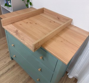 Nakładka przewijak na komodę Hemnes Ikea 108x50cm z blendą Dąb BEJCOWANY