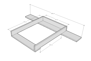 Nakładka przewijak na komodę Hemnes Ikea 108x50cm z blendą Dąb NATURALNY