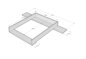 Nakładka przewijak na komodę Storemolla Ikea 93x50x91 cm z blendą BRĄZOWA
