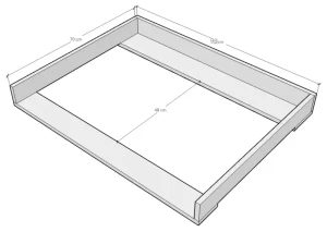 Przewijak nakładka na komodę Gullaberg Ikea (99x48x100 cm) - SZEROKA, Kolor Szary